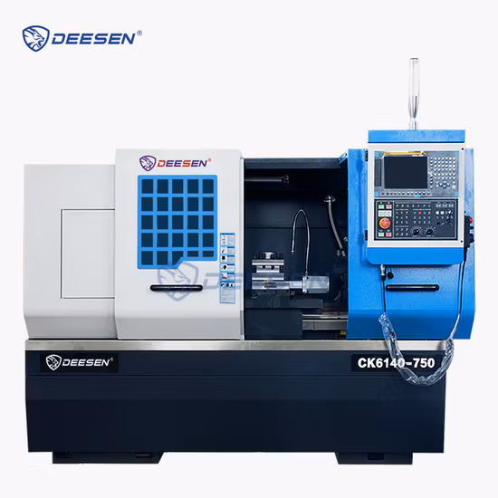 Torno CNC de metal de precisão Ck6140 Torno CNC de base plana horizontal